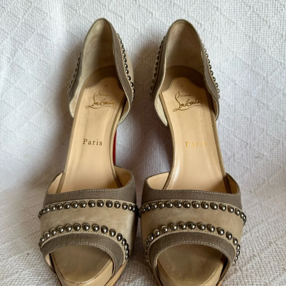 Christian Louboutin Henry D'Orsay Pumps Size US 8.5/EU 39 - Picture 4 of 12